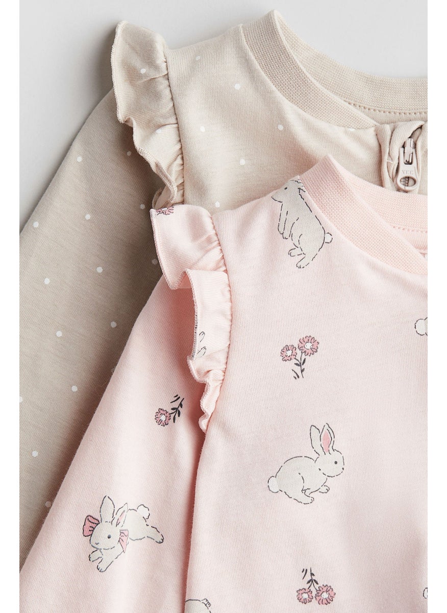 H&M 2-Pack Zip-Up Sleepsuits  - Image 3