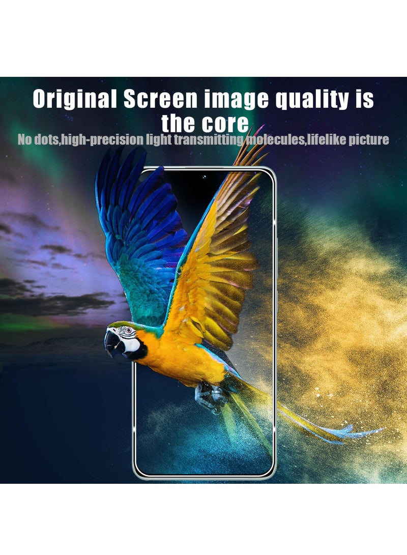 غطاء لهاتف Xiaomi POCO M6 Pro 4G، مع واقي شاشة من الزجاج المقوى، وغطاء خلفي للهاتف المحمول مقاوم للصدمات ووسائد هوائية من مادة TPU، وحماية عدسة الكاميرا، وغطاء واقٍ من مواد مختلطة مضادة للاصفرار