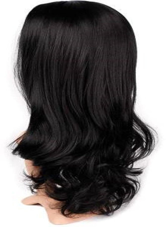 بلوشيا شعر مستعار كامل الرأس من BLUSHIA للنساء، بديل مثالي لأزياء التنكر، شعر مجعد وصناعي مع غطاء شعر شبكي (أسود) - Image 2