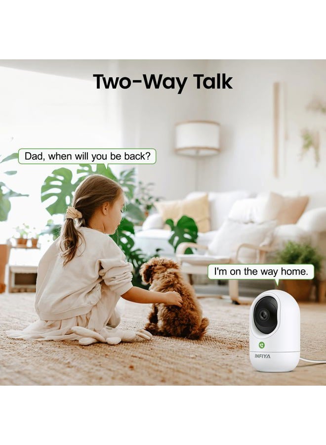 INFIYA 2K 360° Indoor Pet Security Camera with Phone App and One-Touch Call, Elderly/Dog, Cats/Baby/Babysitter, Motion Alert, Tracking - Image 5