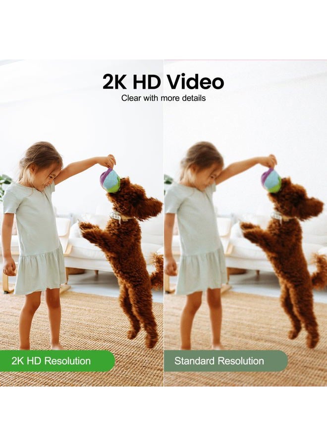 INFIYA 2K 360° Indoor Pet Security Camera with Phone App and One-Touch Call, Elderly/Dog, Cats/Baby/Babysitter, Motion Alert, Tracking - Image 3
