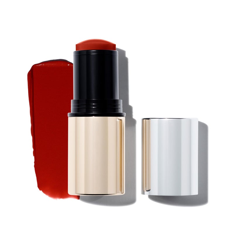 MAKE Beauty Heat Stroke Cream Blush Stick for Cheeks with Natural Hydrating Dewy Finish. Creamy Gel Blush Balm - Shade Scorched, Brick Red Cheek Tint - Image 1