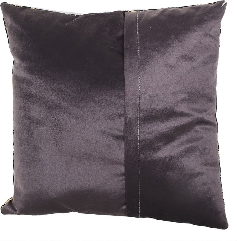 Italian Velvet Black Cushion Cover Gold Leaf Gilded Woven Decorative Cushion Pillow Case