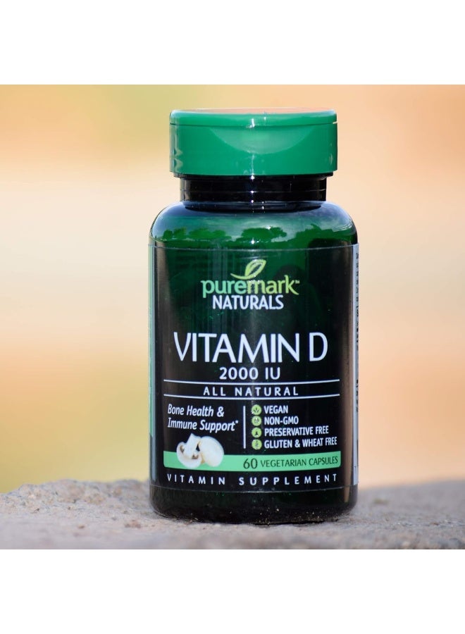 Puremark Vitamin D Vegetarian Capsules 60 Count - Image 5