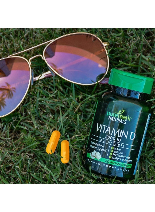 Puremark Vitamin D Vegetarian Capsules 60 Count - Image 4
