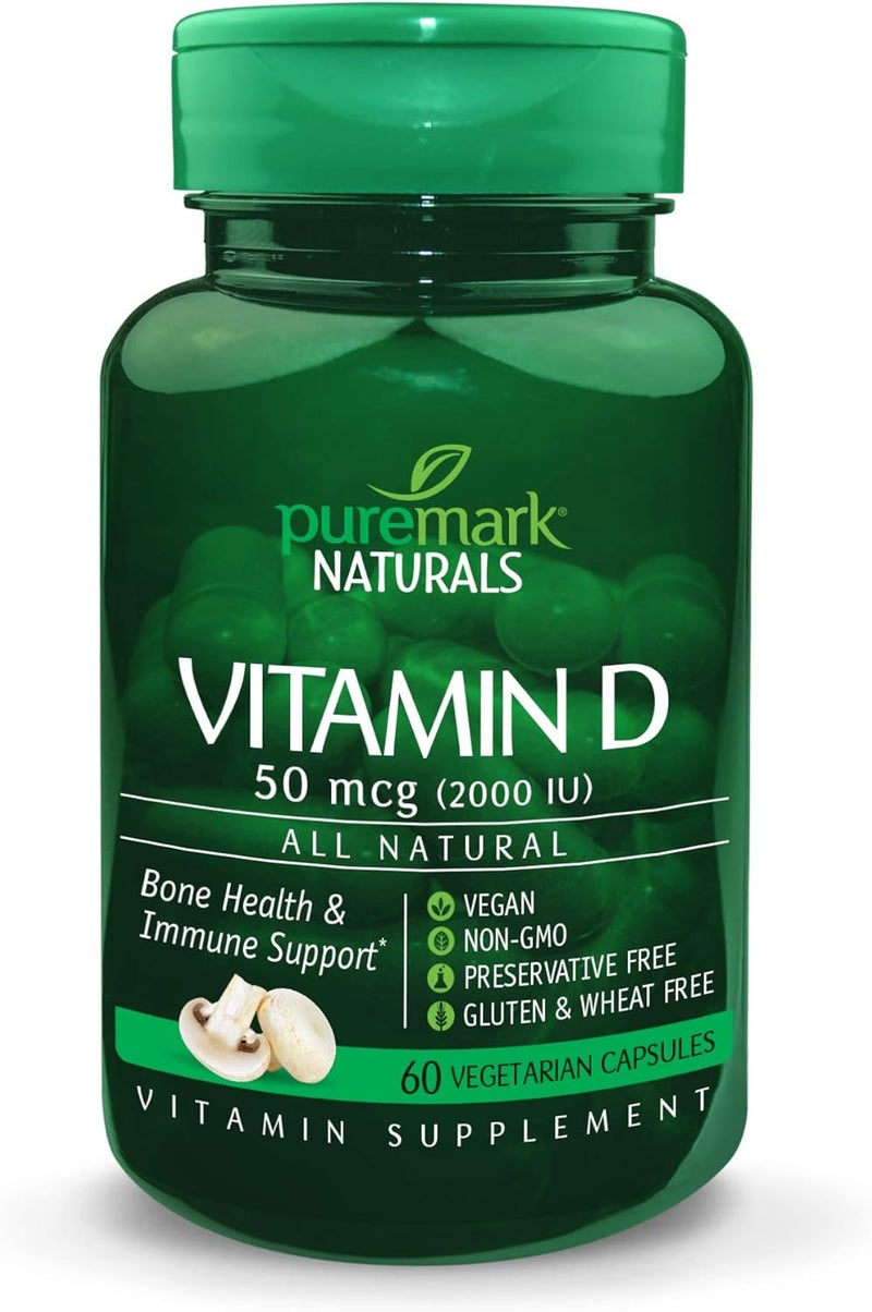 Puremark Vitamin D Vegetarian Capsules 60 Count - Image 1