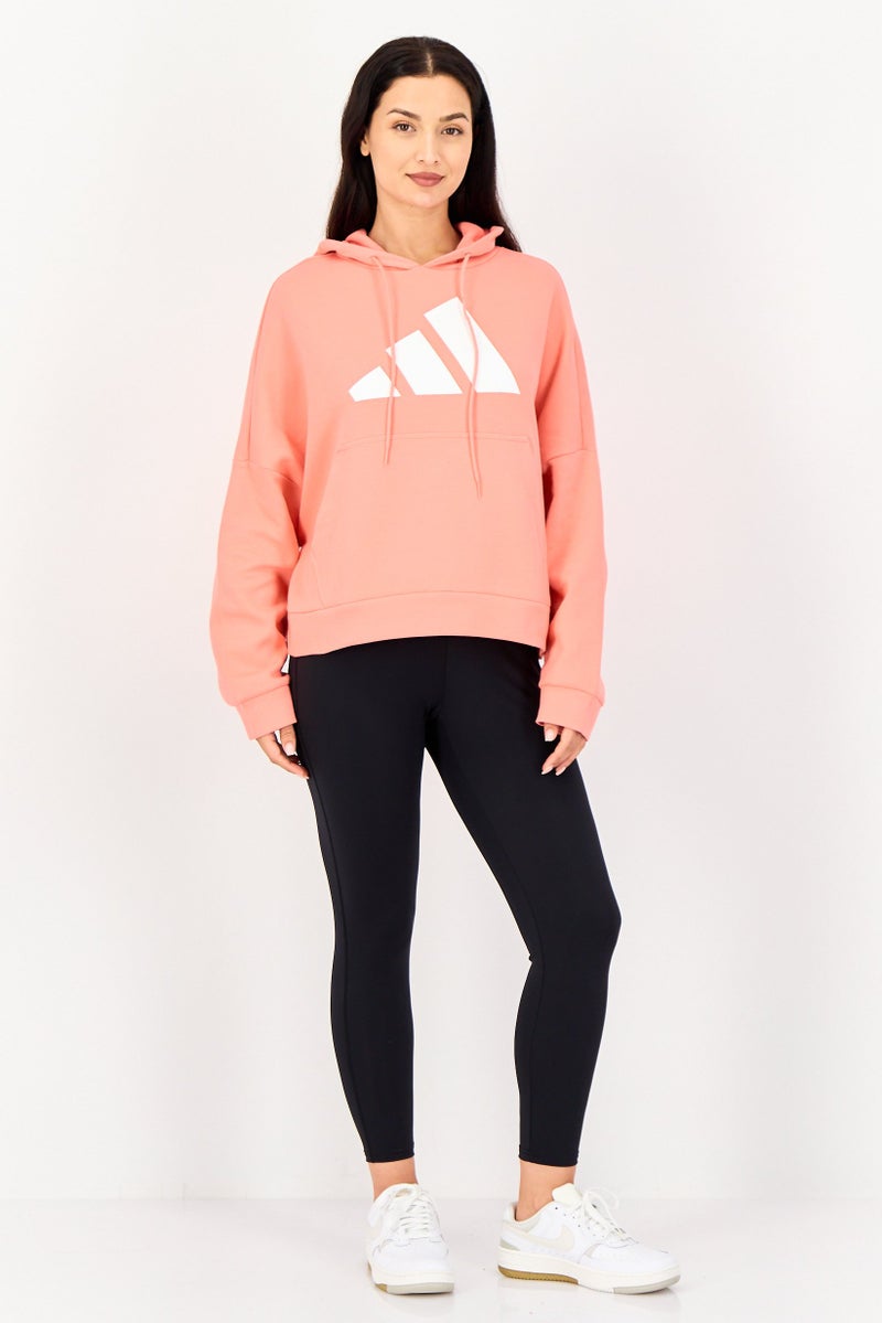 Adidas Women Sportswear Fit Long Sleeve Outdoor Hoodie, Pink - Image 4