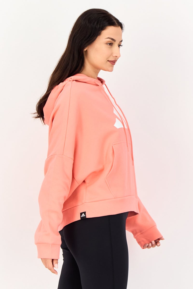 Adidas Women Sportswear Fit Long Sleeve Outdoor Hoodie, Pink - Image 3