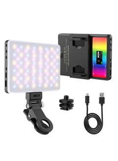 KASTWAVE أضواء فيديو RGB، ضوء سيلفي، ضوء كاميرا LED 360° كامل الألوان إضاءة تصوير محمولة، 3 درجات حرارة لونية، 24 وضع تأثير خاص للسيلفي، للهاتق، لابتوب  - Image 1