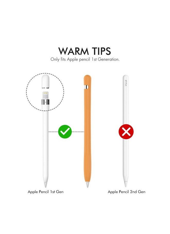 Ahastyle - Antislip Case Sleeve Silicone Protective Skin [ Added Cable Adapter Tether Kit] Compatible With Apple Pencil 1St Generation - Image 1
