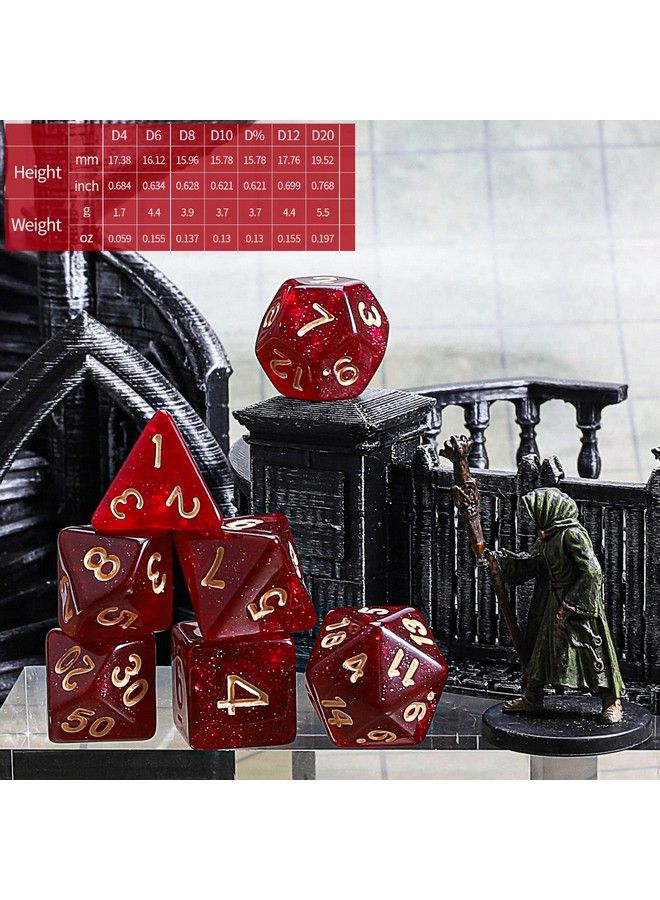 CiaraQ Dnd Dice Set 10X7 Polyhedral Dice (70 Pcs) For Dungeons And Dragons Rpg Mtg Role Playing Table Games With 1 Drawstring Bag - Image 5
