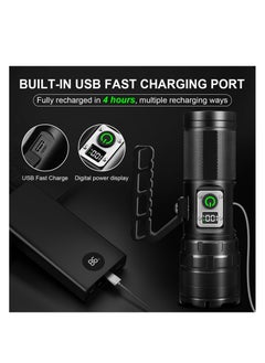 ZLH HITY Rechargeable LED Flashlights High Lumens, 900000 Lumens Super Bright Flashlight with 11 Modes IPX6 Waterproof, Powerful Handheld Flashlight for Camping Emergencies Hiking Home  - Image 5