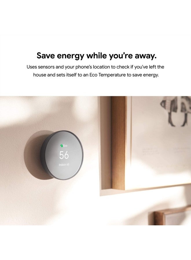 جوجل طقم تقليم منظم الحرارة من Google Nest - مصمم خصيصًا لمنظم الحرارة Nest - ملحق منظم حرارة قابل للبرمجة يعمل بالواي فاي - ثلجي - Image 4