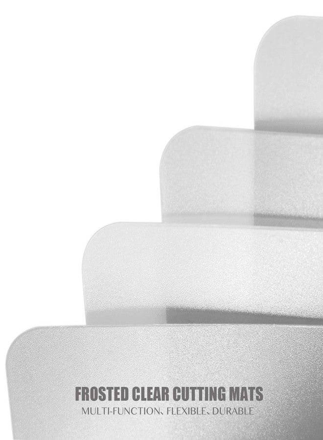 Fotouzy Flexible Plastic Cutting Boards for Kitchen, 4 Frosted Clear Cutting Mats 15 x 12 In, BPA-Free, Non-Porous, and Dishwasher Safe, Set of 4 - Image 5