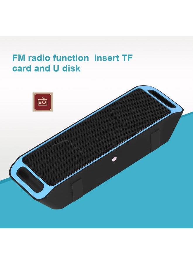 Thoraya - Portable Mini Outdoor Wireless Bluetooth  Speaker USB FM TF Card Built-in Mic Handsfree Blue - Image 1