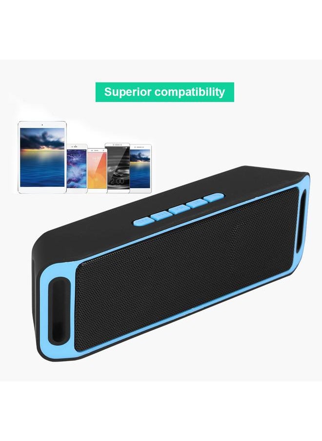 Thoraya - Portable Mini Outdoor Wireless Bluetooth  Speaker USB FM TF Card Built-in Mic Handsfree Blue - Image 1