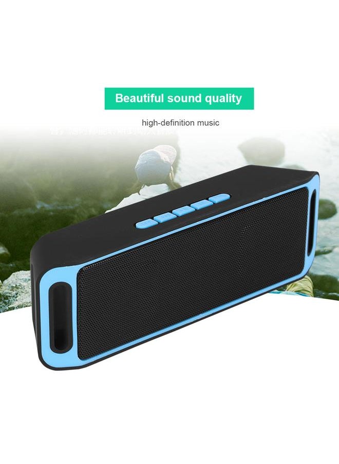 Thoraya - Portable Mini Outdoor Wireless Bluetooth  Speaker USB FM TF Card Built-in Mic Handsfree Blue - Image 1