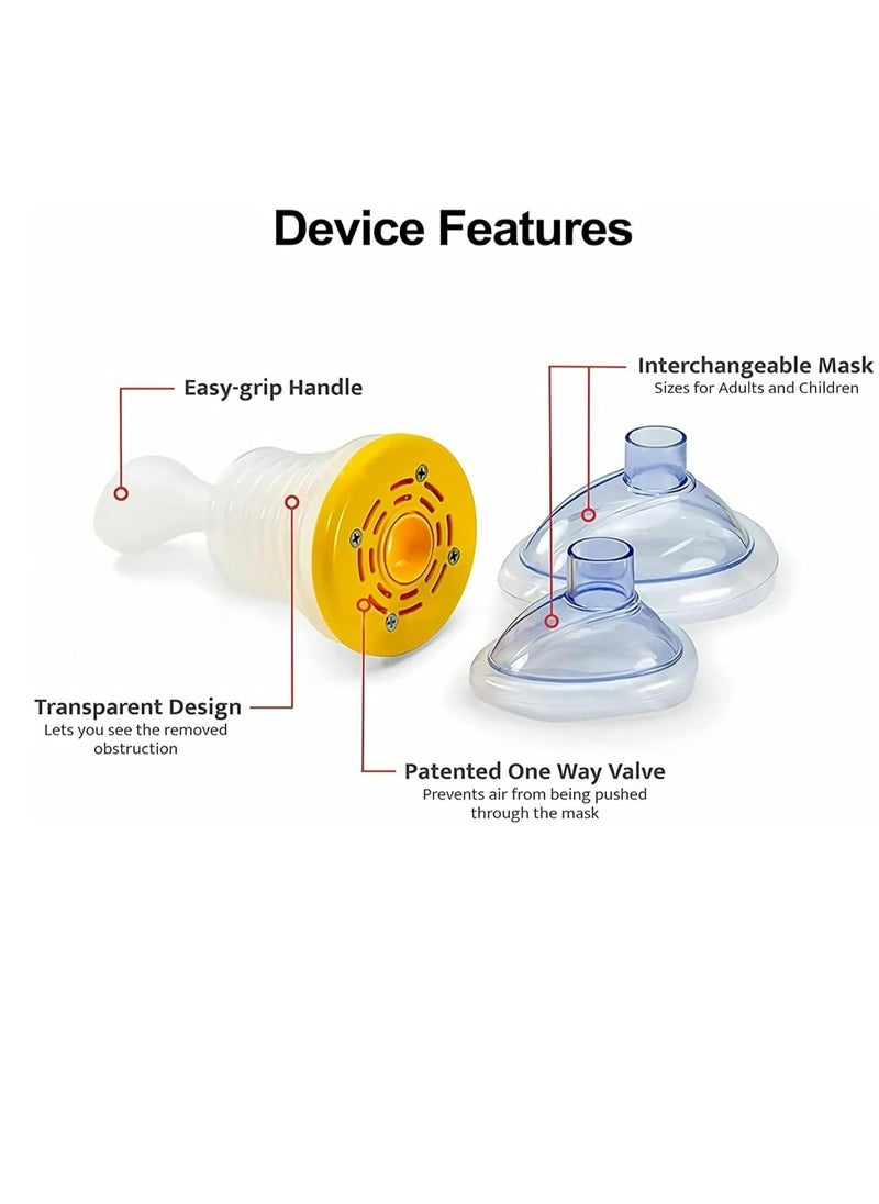 Generic - Choking Rescue Device Choking First Aid Choking Emergency Device Anti Choking Device for Kids and Adults,Portable Home Kit device(Two Different Sizes)Only suitable for choking first aid training - Image 1
