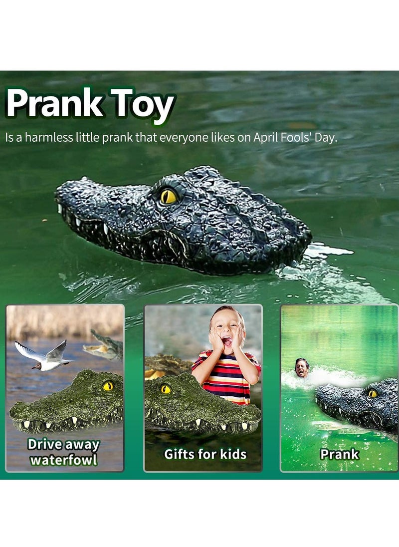 Generic - Crocodile High-Speed RC Boat with Remote Control | 2.4G Alligator Simulation Racing Boat | Waterproof Floating Crocodile Head for Pools, Lakes & Prank Toy for Kids and Adults - Image 1
