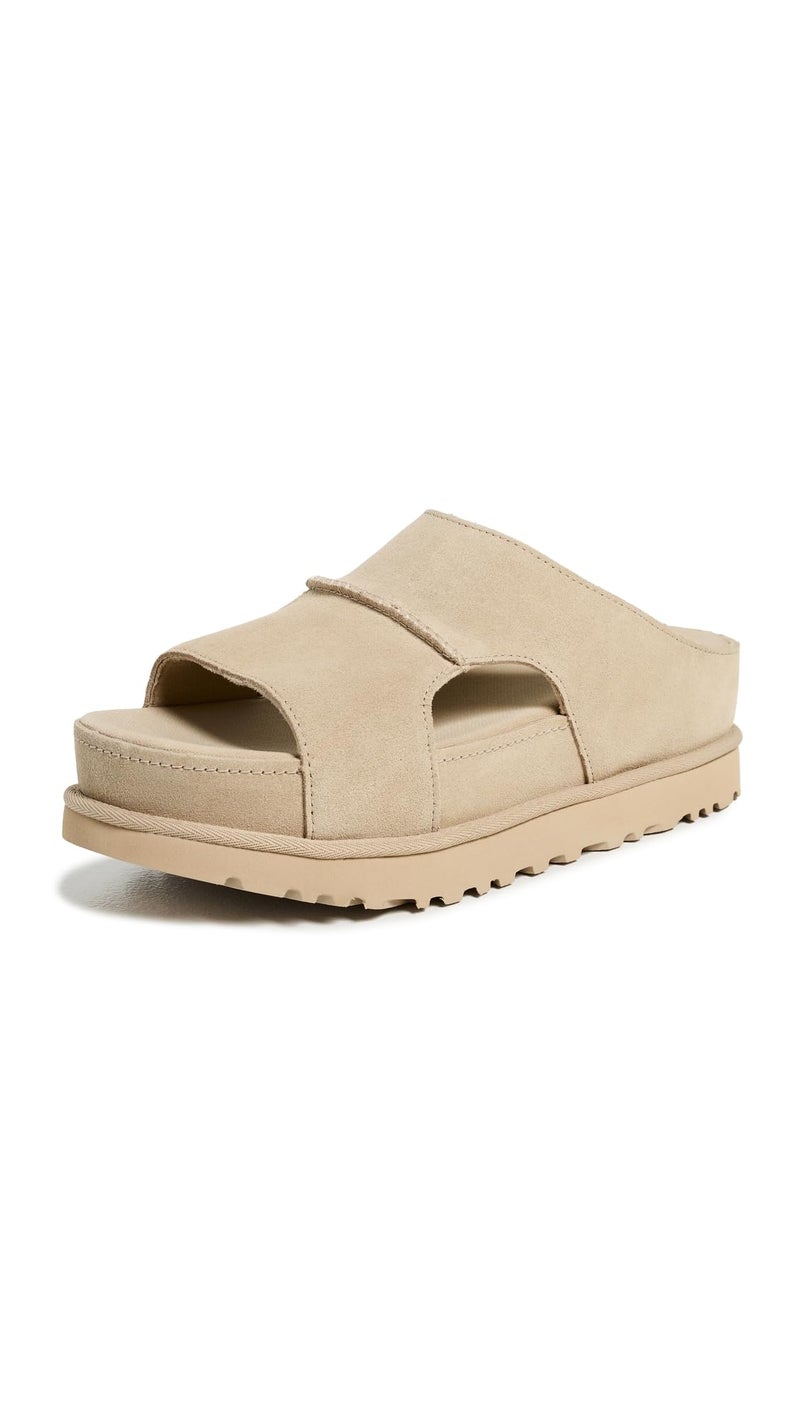 UGG Women's Goldenstar Hi Cutout Slide Sandal, Sand, 8.5 - Image 1