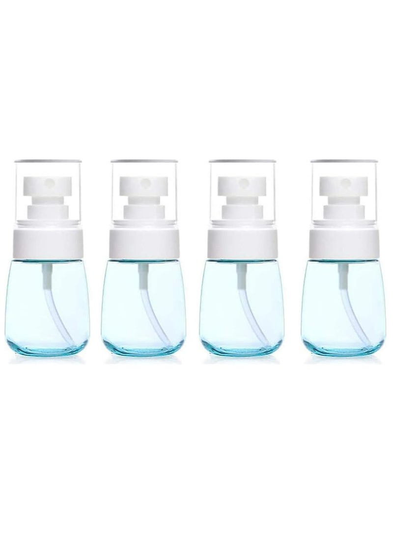 Oasisgalore 30ml Mini Fine Mist Spray Bottles, 4 Pcs Refillable Sprayer Leakproof Travel Container(Blue)  - Image 1