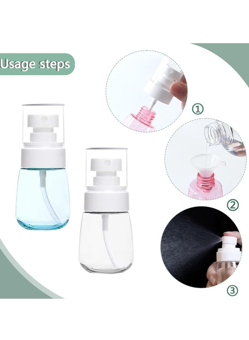 Oasisgalore 30ml Mini Fine Mist Spray Bottles, 4 Pcs Refillable Sprayer Leakproof Travel Container(Blue)  - Image 5