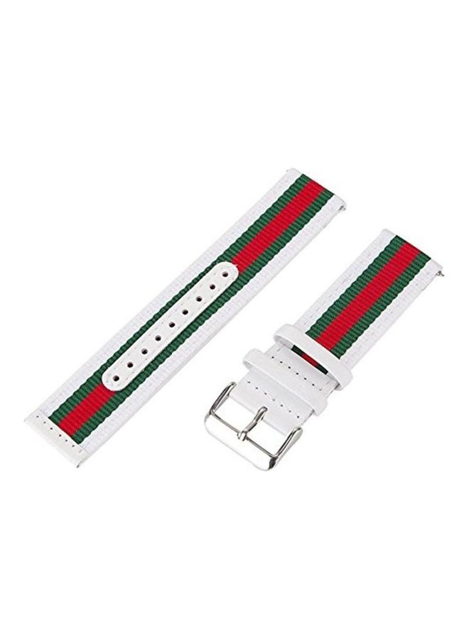 NIBEMINENT Simple Fashion Nylon Genuine Leather Watchband For Samsung Gear S3 White - Image 3