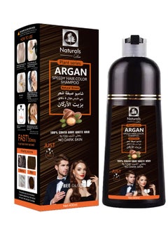 NATURALS Naturals brown hair dye shampoo with argan oil for hair from Natural400ml  - Image 1