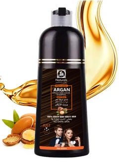 NATURALS Naturals brown hair dye shampoo with argan oil for hair from Natural400ml  - Image 2