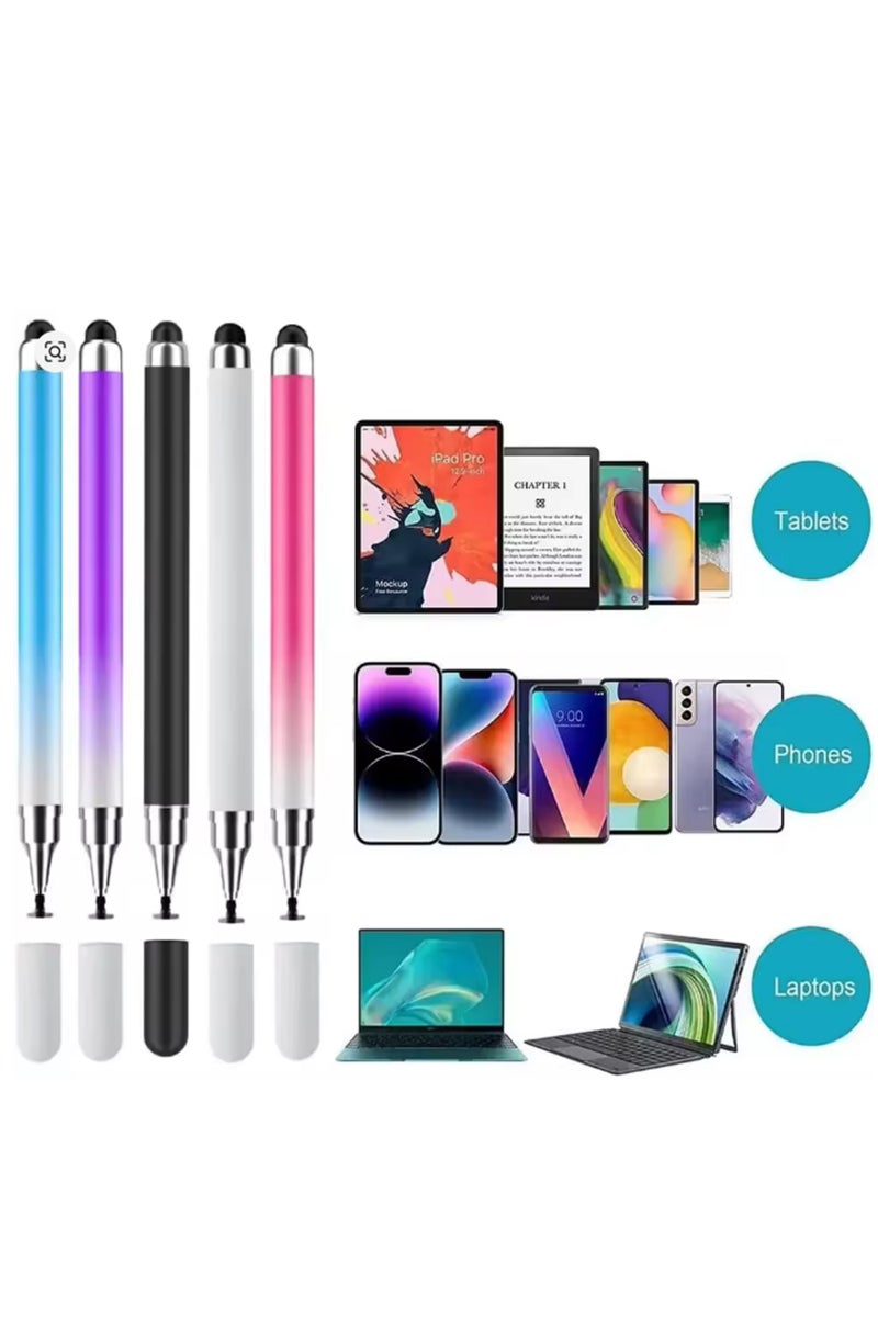 Stylus Pen Capacitive Screen Pen for Android and Apple iPad/iPad Pro/Air/Mini, White - Image 2