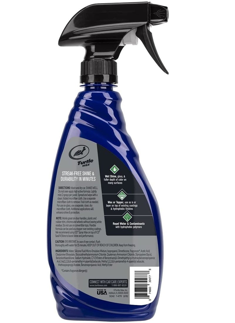 TurtleWax Car Shine Spray Wax – Streak-Free Shine & Water Repellent Protection – 680ml  - Image 2