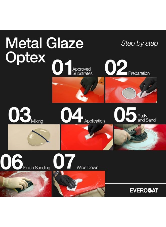 Evercoat Metal Glaze Optex - Highly Adhesive Sanding Polyester Putty & Body Filler - 30 Fl Oz - Image 3