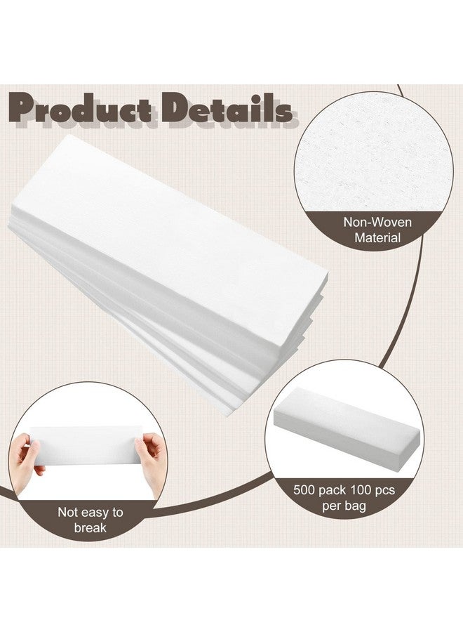 Leelosp 500 Pack Non Woven Wax Strips for Body and Facial Hair Removal, Different Sizes - Soft Waxing Paper for Effortless Hair Removal  - Image 3