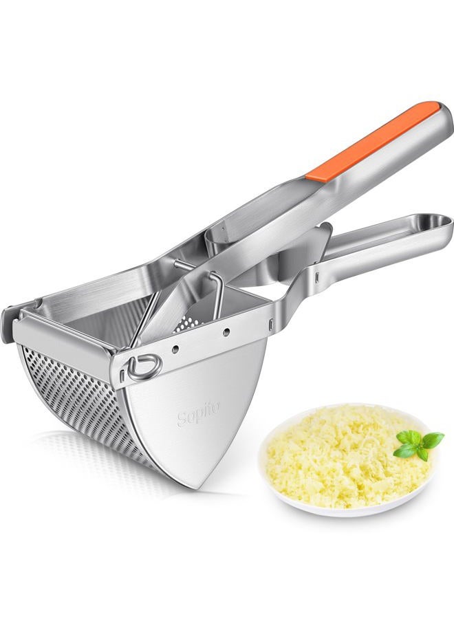 Sopito Potato Ricer, Sopito Stainless Steel Potato Masher for Commercial and Home Use Orange - Image 1