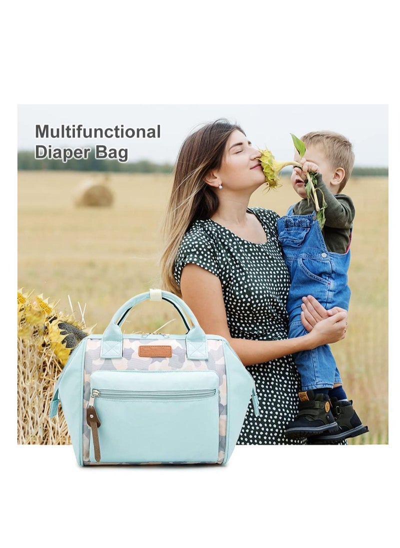 Hihonor - Multifunctional Diaper Bag Outdoor Travel Tote Baby Bag Handbag for Mom Water-resistant Large Capacity with Carry Handle Insulated Pocket - Image 1