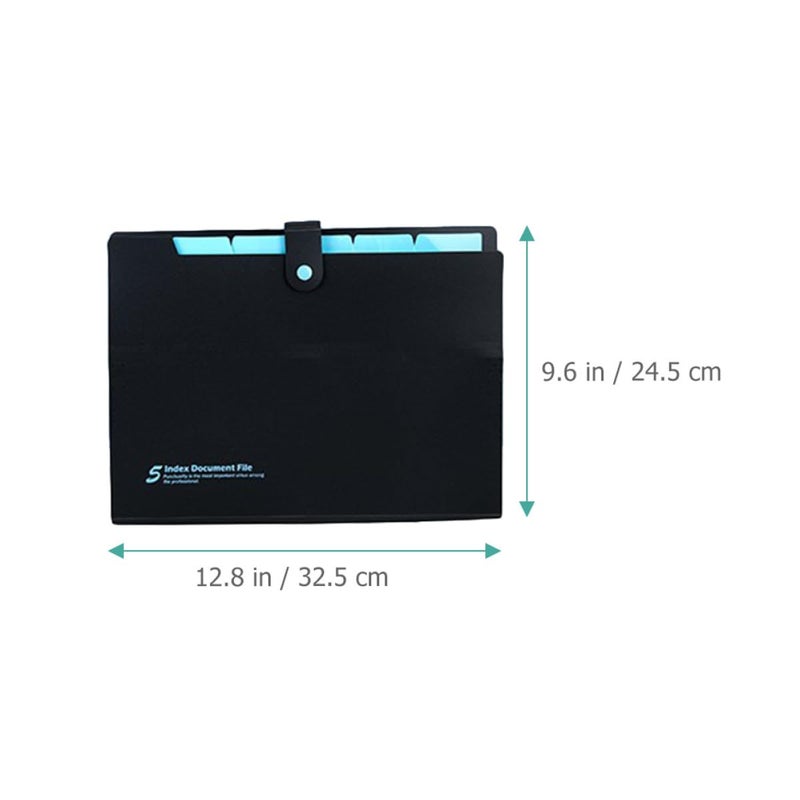 4pcs A4 Accordion File Folder Set Multi Pocket Document Organizer With Snap Closure - Image 3
