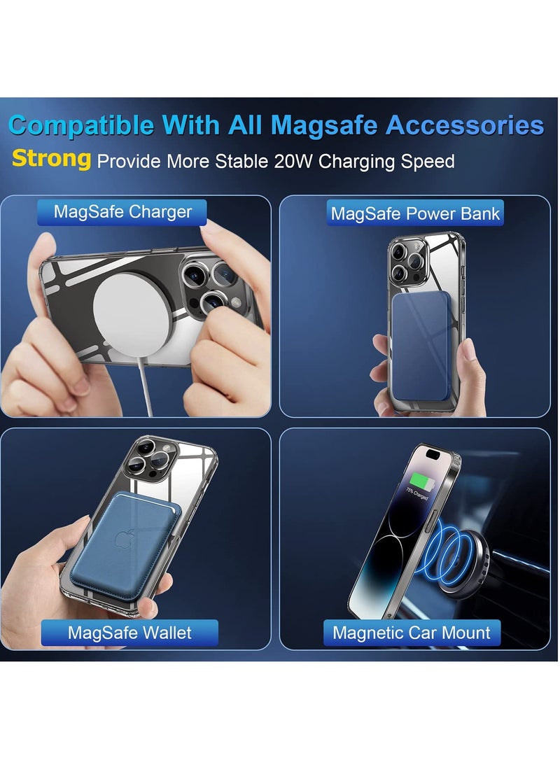 BORTONY - iPhone 13 Pro Magsafe Strong Magnets Non-Yellowing Drop Protection iPhone 13 Pro Case Clear Slim Cover for Apple 13 Pro 6.1 inch - Image 1