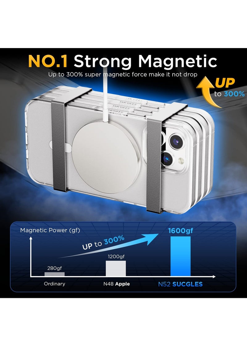 BORTONY - iPhone 13 Pro Magsafe Strong Magnets Non-Yellowing Drop Protection iPhone 13 Pro Case Clear Slim Cover for Apple 13 Pro 6.1 inch - Image 1