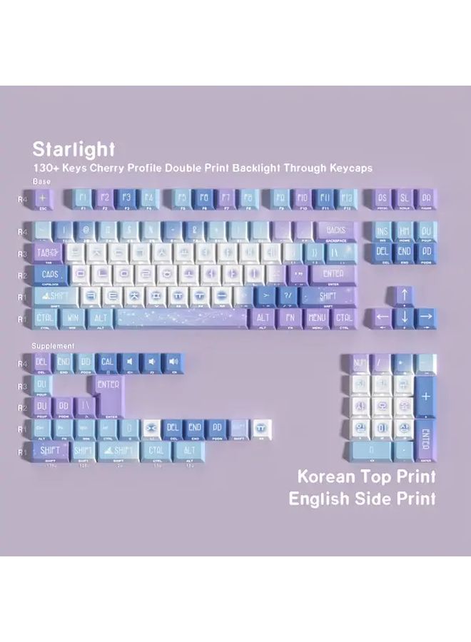 Jaycomia Cherry Profile Pbt Double Shot Backlit Keycaps Rgb Compatible Mechanical Keyboard Caps With Double Print En Iso Layout - Image 3
