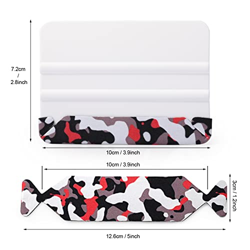 Gomake Vinyl Wrap Squeegee 10PCS Plastic Felt Edge Application Tool with 5PCS Felt Fabric for Window Tint Car Film Graphic Decal Wrapping Wallpaper Craft Smoothing - Image 3