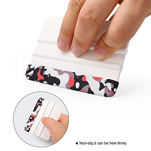 Gomake Vinyl Wrap Squeegee 10PCS Plastic Felt Edge Application Tool with 5PCS Felt Fabric for Window Tint Car Film Graphic Decal Wrapping Wallpaper Craft Smoothing - Image 2