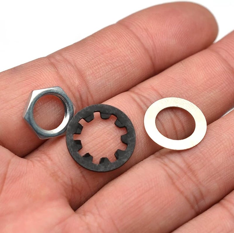 klarako 5Sets Guitar Nuts, Washers & Lock Washers for US CTS Pots Switchcraft Jacks - Image 4