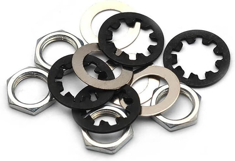 klarako 5Sets Guitar Nuts, Washers & Lock Washers for US CTS Pots Switchcraft Jacks - Image 3