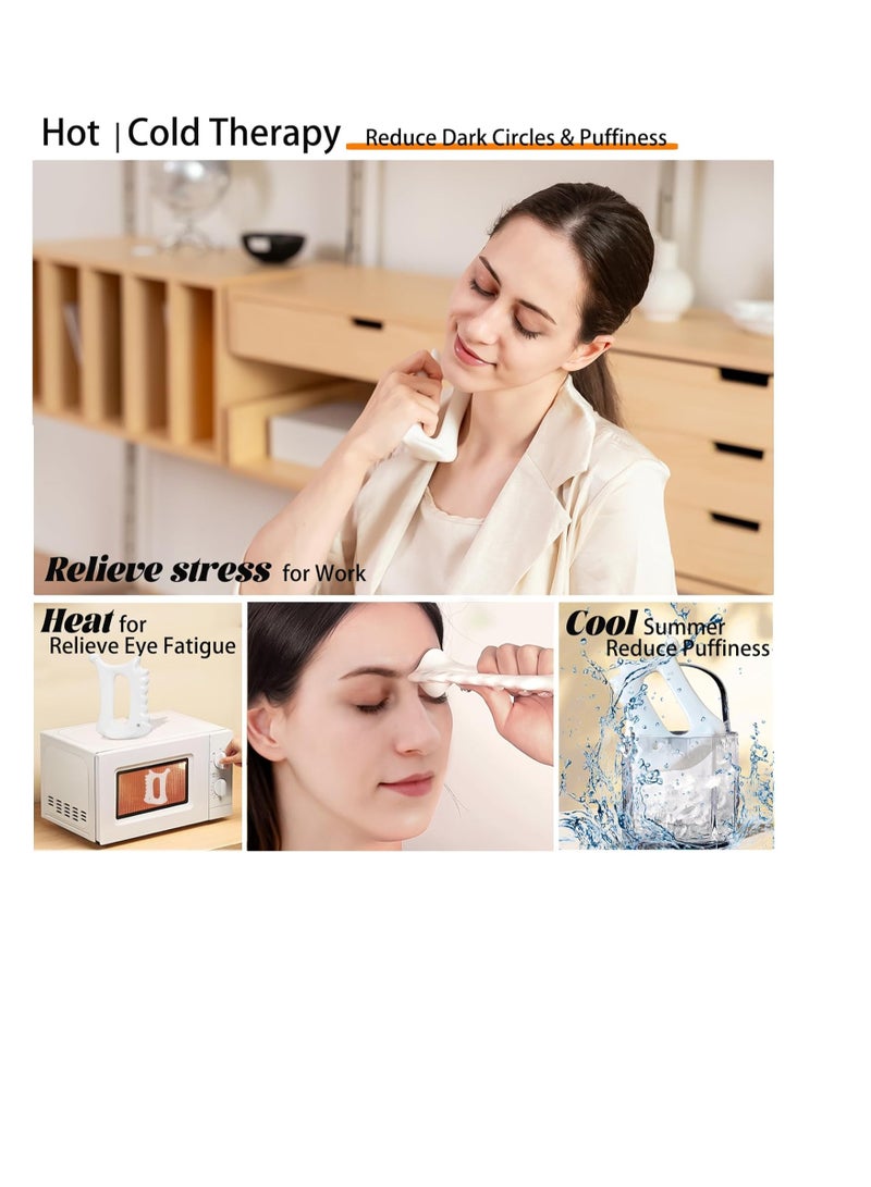 general 4-in-1  for Face & Body - Manual Facial Massage for Lymphatic Drainage, Jaw Lifting, Puffiness Care, Neck Massage for Stress Relief at Home, Self Care Gift for Mum Wife White - Image 5