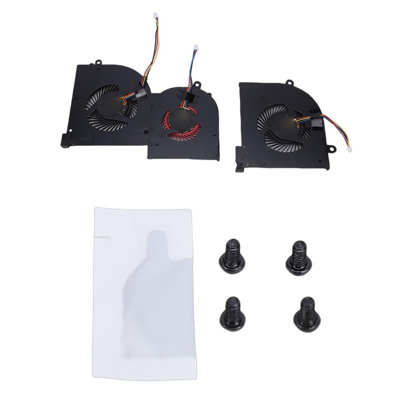 مروحة تبريد بديلة لوحدة المعالجة المركزية ووحدة معالجة الرسومات لجهاز GS65 16Q2CPU 16Q2GCCW، مصنوعة من مادة ABS المعدنية القوية، مع تبريد سريع وضوضاء منخفضة. - Image 2