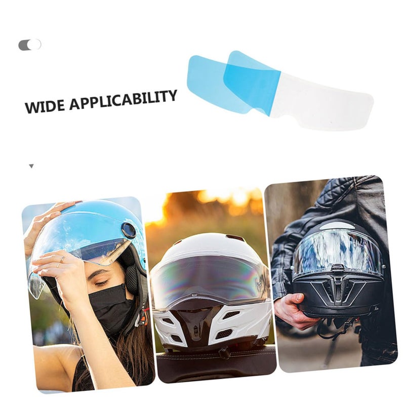 2Pcs Motorcycle Visor Anti Fog Rainproof Film High Definition Clear All Weather Safety Patch - Image 5