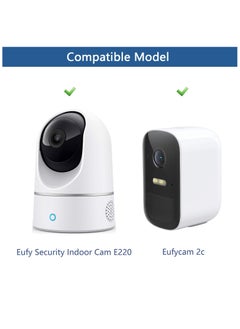 Generic 2 Pack Adjustable Security Wall Mount Compatible with Eufy Security Indoor Cam E220 and P24 Eufycam 2c/2, Wall Mounts Holder 180 Degree Rotation 1/4" Screw Bracket (NOT Included The Cam)  - Image 2