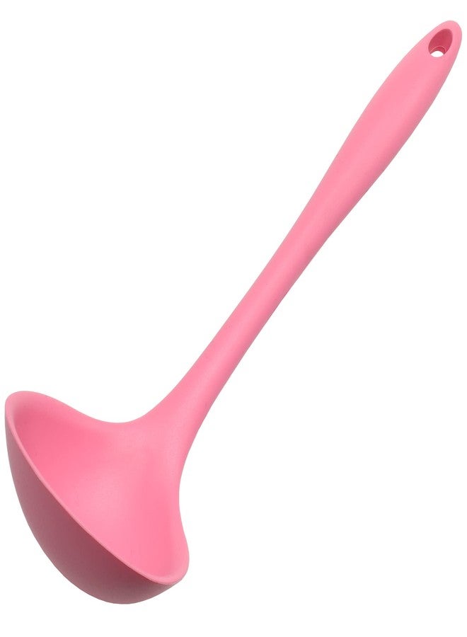 Chef Craft Premium Silicone Cooking Ladle, 11.25 inch, Pink - Image 1