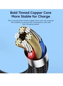 toocki USB C Charging Cable, 5A Current Fast Charging USB C To USB C Cable With 90 Degree Angle, Portable And Flexible Charging Data Cable Wire For For Most Of The Mobile Phones, (100W, 2m Black)  - Image 4