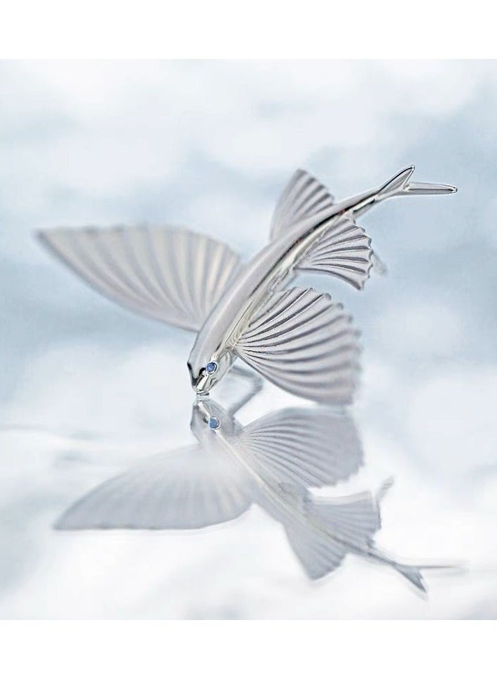 5.2×3CM Flying fish brooch for men and women  - Image 2
